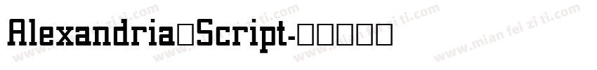 Alexandria Script字体转换